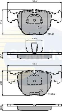 Comline CBP01096 - Kit de plaquettes de frein, frein à disque cwaw.fr