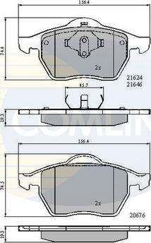 Comline CBP01092 - Kit de plaquettes de frein, frein à disque cwaw.fr