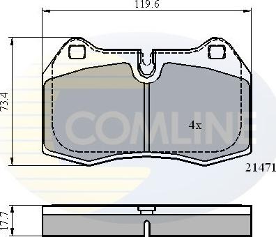 Comline CBP01097 - Kit de plaquettes de frein, frein à disque cwaw.fr