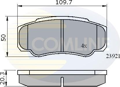 Comline CBP01042 - Kit de plaquettes de frein, frein à disque cwaw.fr