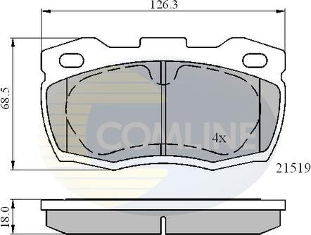 Comline CBP01052 - Kit de plaquettes de frein, frein à disque cwaw.fr