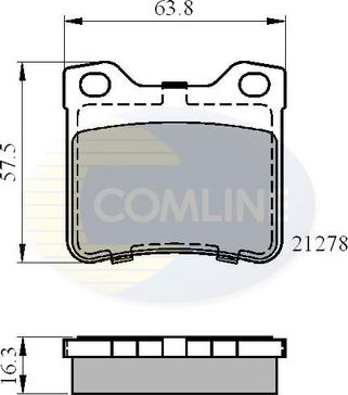 Comline CBP01060 - Kit de plaquettes de frein, frein à disque cwaw.fr