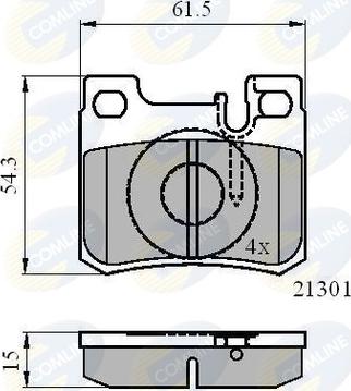 Comline CBP01067 - Kit de plaquettes de frein, frein à disque cwaw.fr