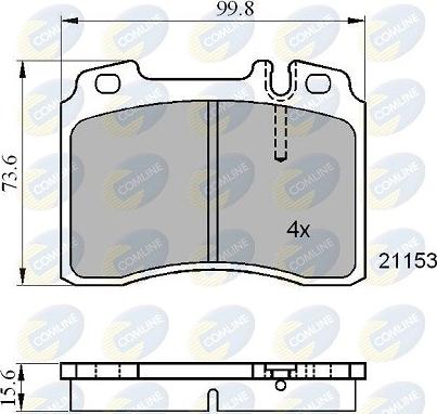 Comline CBP01006 - Kit de plaquettes de frein, frein à disque cwaw.fr