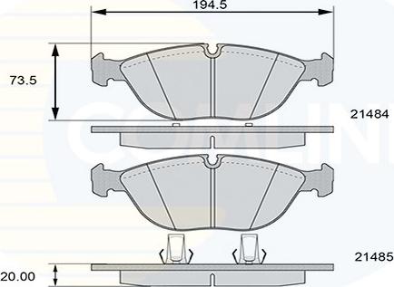 Comline CBP01003 - Kit de plaquettes de frein, frein à disque cwaw.fr