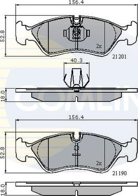 Comline CBP01007 - Kit de plaquettes de frein, frein à disque cwaw.fr