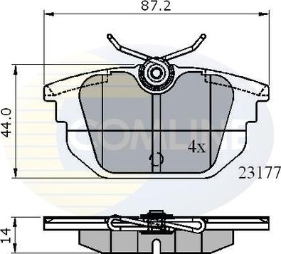 Comline CBP01012 - Kit de plaquettes de frein, frein à disque cwaw.fr