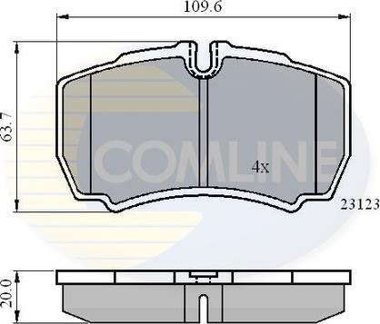 Comline CBP01034 - Kit de plaquettes de frein, frein à disque cwaw.fr