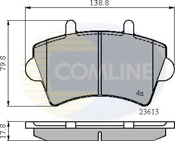 Comline CBP01035 - Kit de plaquettes de frein, frein à disque cwaw.fr