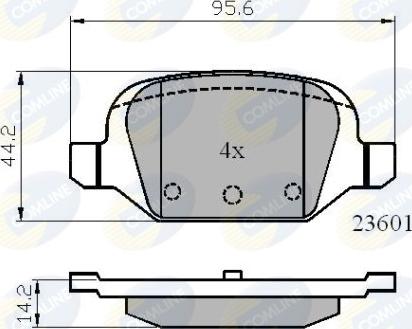 Comline CBP01026 - Kit de plaquettes de frein, frein à disque cwaw.fr