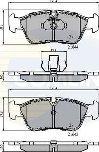 Comline CBP01023 - Kit de plaquettes de frein, frein à disque cwaw.fr