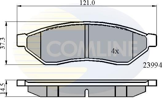 Comline CBP01190 - Kit de plaquettes de frein, frein à disque cwaw.fr