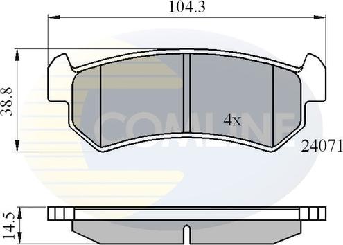 Comline CBP01191 - Kit de plaquettes de frein, frein à disque cwaw.fr