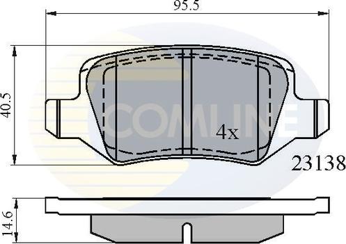 Comline CBP01149 - Kit de plaquettes de frein, frein à disque cwaw.fr