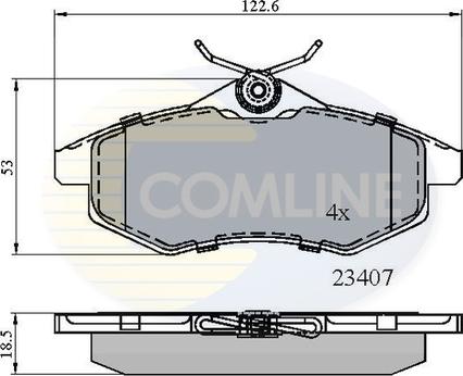 Comline CBP01145 - Kit de plaquettes de frein, frein à disque cwaw.fr