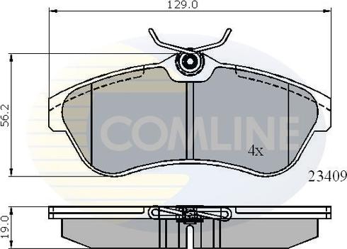 Comline CBP01146 - Kit de plaquettes de frein, frein à disque cwaw.fr