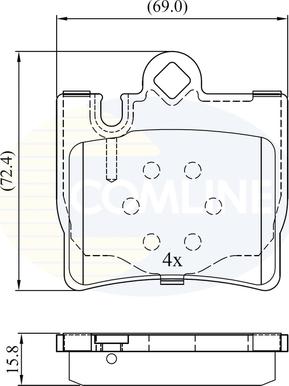 Comline CBP01143 - Kit de plaquettes de frein, frein à disque cwaw.fr