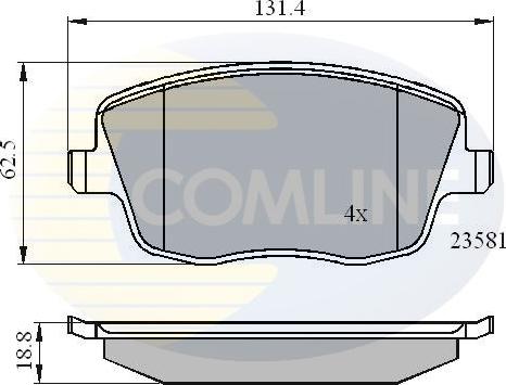 Comline CBP01147 - Kit de plaquettes de frein, frein à disque cwaw.fr