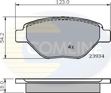 Comline CBP01159 - Kit de plaquettes de frein, frein à disque cwaw.fr