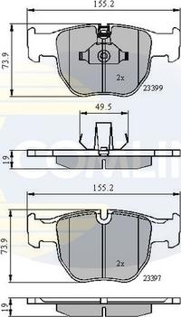 Comline CBP01157 - Kit de plaquettes de frein, frein à disque cwaw.fr