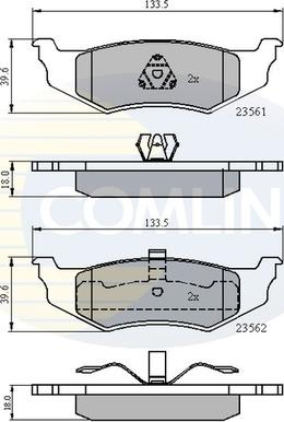 Comline CBP01100 - Kit de plaquettes de frein, frein à disque cwaw.fr