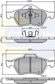 Comline CBP01115 - Kit de plaquettes de frein, frein à disque cwaw.fr