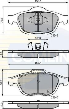 Comline CBP01116 - Kit de plaquettes de frein, frein à disque cwaw.fr