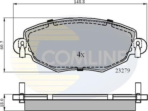 Comline CBP01110 - Kit de plaquettes de frein, frein à disque cwaw.fr