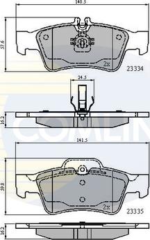 Comline CBP01118 - Kit de plaquettes de frein, frein à disque cwaw.fr