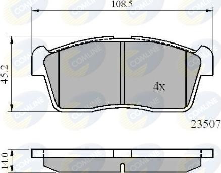 Comline CBP01113 - Kit de plaquettes de frein, frein à disque cwaw.fr