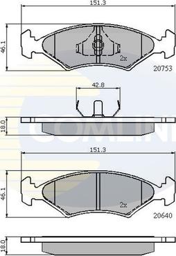 Comline CBP0118 - Kit de plaquettes de frein, frein à disque cwaw.fr