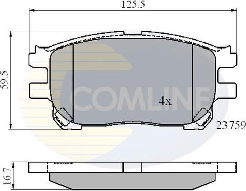 Comline CBP01139 - Kit de plaquettes de frein, frein à disque cwaw.fr