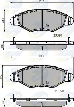 Comline CBP01131 - Kit de plaquettes de frein, frein à disque cwaw.fr