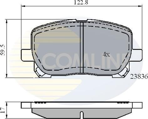 Comline CBP01132 - Kit de plaquettes de frein, frein à disque cwaw.fr