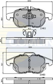 Comline CBP01137 - Kit de plaquettes de frein, frein à disque cwaw.fr