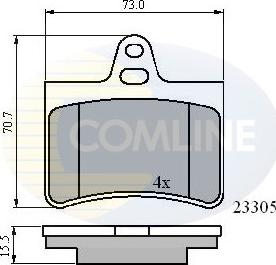 Comline CBP01122 - Kit de plaquettes de frein, frein à disque cwaw.fr