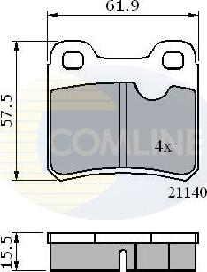 Comline CBP0117 - Kit de plaquettes de frein, frein à disque cwaw.fr