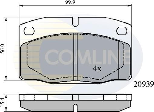 Comline CBP0135 - Kit de plaquettes de frein, frein à disque cwaw.fr