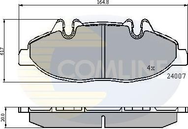 Comline CBP01305 - Kit de plaquettes de frein, frein à disque cwaw.fr