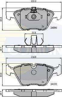 Comline CBP01300 - Kit de plaquettes de frein, frein à disque cwaw.fr