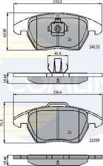 Comline CBP01308 - Kit de plaquettes de frein, frein à disque cwaw.fr