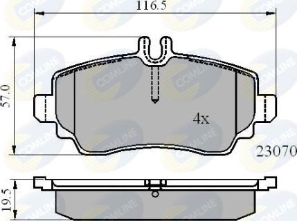 Comline CBP01318 - Kit de plaquettes de frein, frein à disque cwaw.fr