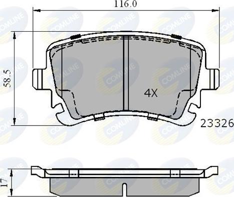 Comline CBP01313 - Kit de plaquettes de frein, frein à disque cwaw.fr