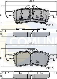 Comline CBP01317 - Kit de plaquettes de frein, frein à disque cwaw.fr