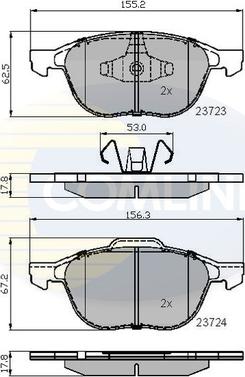 Comline CBP01323 - Kit de plaquettes de frein, frein à disque cwaw.fr