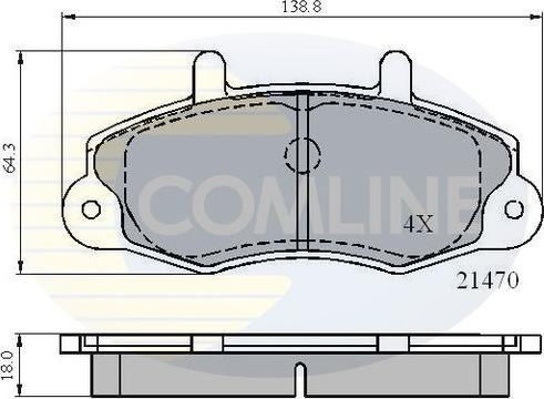 Comline CBP0132 - Kit de plaquettes de frein, frein à disque cwaw.fr