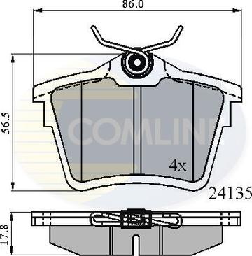 Comline CBP01252 - Kit de plaquettes de frein, frein à disque cwaw.fr