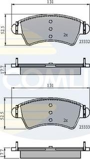 Comline CBP01260 - Kit de plaquettes de frein, frein à disque cwaw.fr