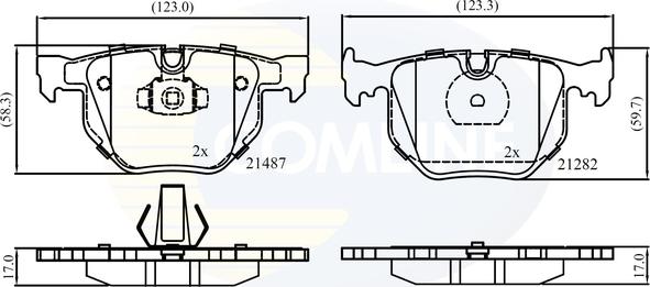 Comline CBP01205 - Kit de plaquettes de frein, frein à disque cwaw.fr