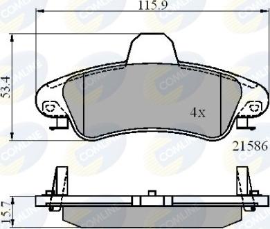 Comline CBP01235 - Kit de plaquettes de frein, frein à disque cwaw.fr